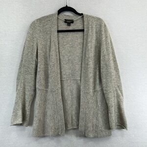 Charter Club Women’s Cashmere Cardigan Size S Gray Open Front Very Soft EUC